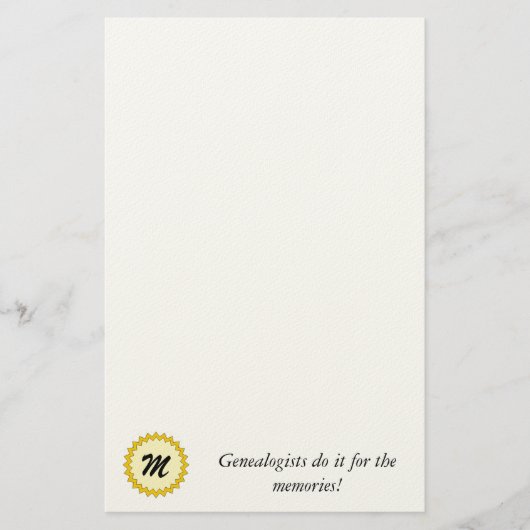 Stationery - Genalogisten doen het voor herinnerin Briefpapier (Voorkant)