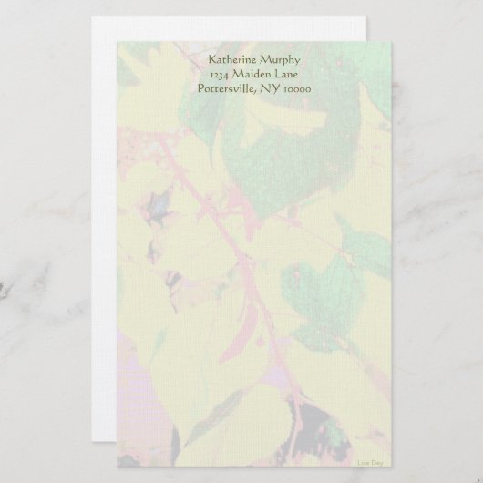 Stationery "Ggloing Autumn Leaves" Briefpapier (Voorkant / Achterkant)