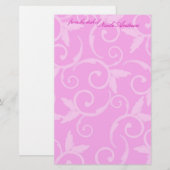 Stationery - Girly Swirl Briefpapier (Voorkant / Achterkant)