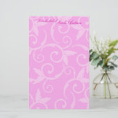 Stationery - Girly Swirl Briefpapier (Staand voorkant)