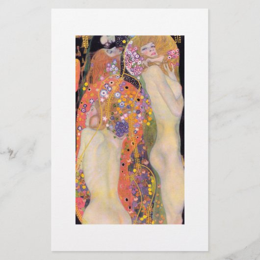 STATIONERY : GUSTAV KLIMT : WATERSERPENEN II BRIEFPAPIER (Voorkant)