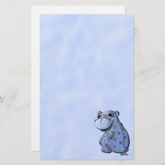 Stationery - Haley Hippo Briefpapier (Voorkant / Achterkant)