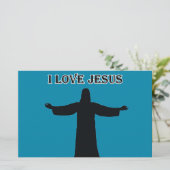 Stationery i love jesus briefpapier (Staand voorkant)