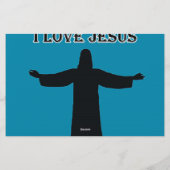 Stationery i love jesus briefpapier (Achterkant)
