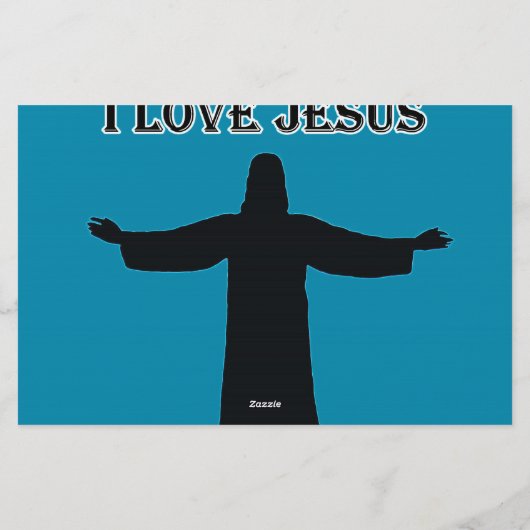 Stationery   i love jesus briefpapier (Achterkant)