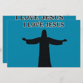 Stationery i love jesus briefpapier (Voorkant / Achterkant)
