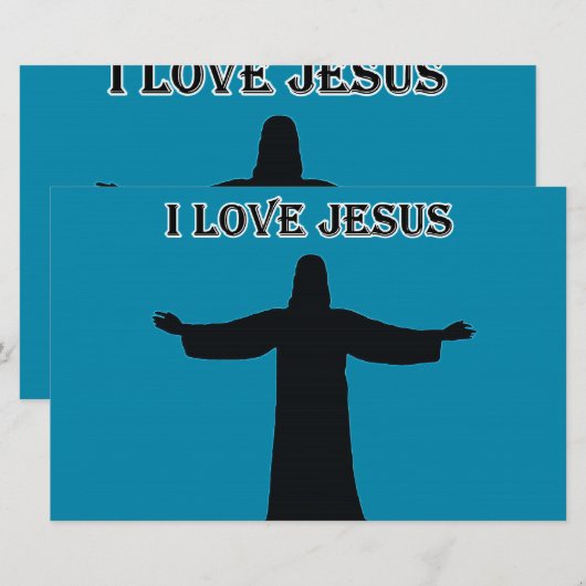 Stationery   i love jesus briefpapier (Voorkant / Achterkant)