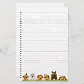 Stationery in de vorm van Cute Dogs Briefpapier (Voorkant / Achterkant)