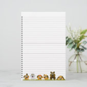 Stationery in de vorm van Cute Dogs Briefpapier (Staand voorkant)