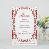 Stationery in het menu Red Intrika (Staand voorkant)