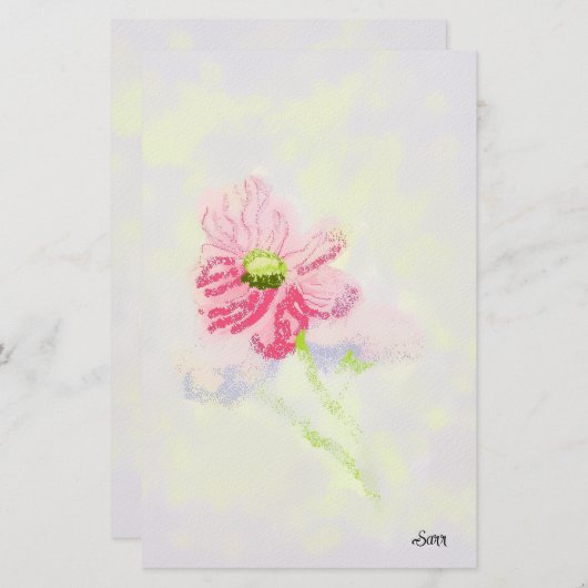 Stationery : Iris Flower Briefpapier (Voorkant / Achterkant)