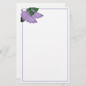 Stationery-Lilacs Stationery Briefpapier (Voorkant / Achterkant)