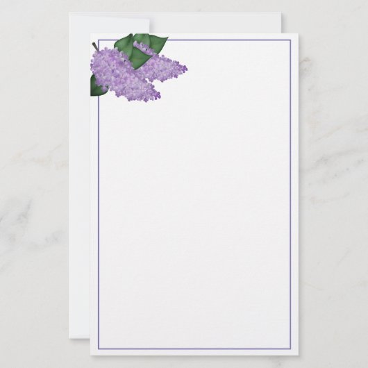 Stationery-Lilacs Stationery Briefpapier (Voorkant)
