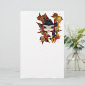 Stationery "Little Autumn Leaves" Briefpapier (Staand voorkant)