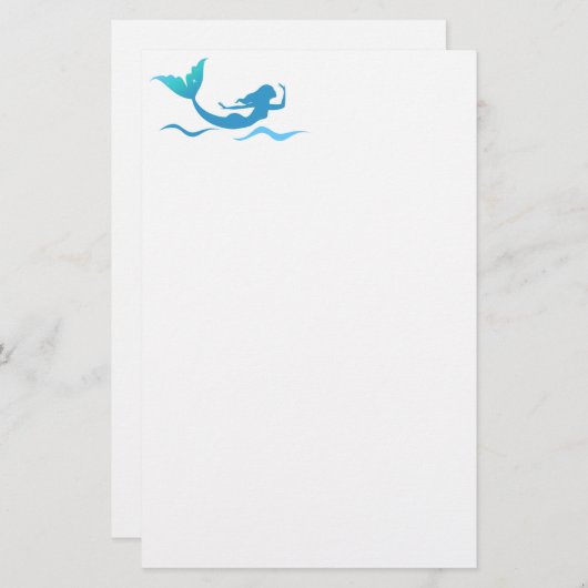 Stationery Mermaid Briefpapier (Voorkant / Achterkant)