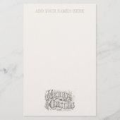 STATIONERY :  "MERRY CHRISTMAS" BRIEFPAPIER (Voorkant)