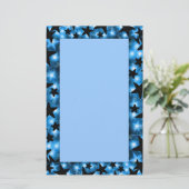 Stationery met blauw sterren briefpapier (Staand voorkant)