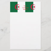 Stationery met de vlag van Algerije Briefpapier (Voorkant)