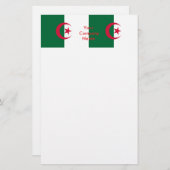 Stationery met de vlag van Algerije Briefpapier (Voorkant / Achterkant)