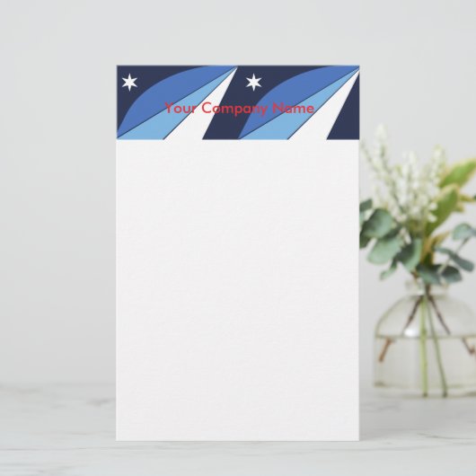 Stationery met de vlag van Columbia, South Carolin Briefpapier (Staand voorkant)