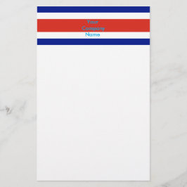 Stationery met de vlag van Costa Rica Briefpapier