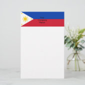 Stationery met de vlag van de Filipijnen Briefpapier (Staand voorkant)