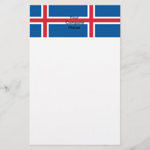 Stationery met de vlag van IJsland Briefpapier