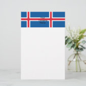 Stationery met de vlag van IJsland Briefpapier (Staand voorkant)