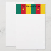 Stationery met de vlag van Kameroen Briefpapier (Voorkant / Achterkant)