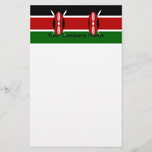Stationery met de vlag van Kenia Briefpapier (Voorkant)