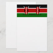 Stationery met de vlag van Kenia Briefpapier (Voorkant / Achterkant)