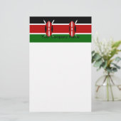 Stationery met de vlag van Kenia Briefpapier (Staand voorkant)