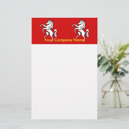 Stationery met de vlag van Kent, Engeland Briefpapier (Staand voorkant)