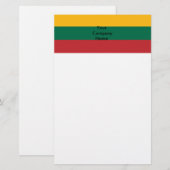 Stationery met de vlag van Litouwen Briefpapier (Voorkant / Achterkant)