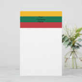 Stationery met de vlag van Litouwen Briefpapier (Staand voorkant)