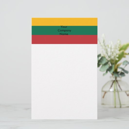 Stationery met de vlag van Litouwen Briefpapier (Staand voorkant)