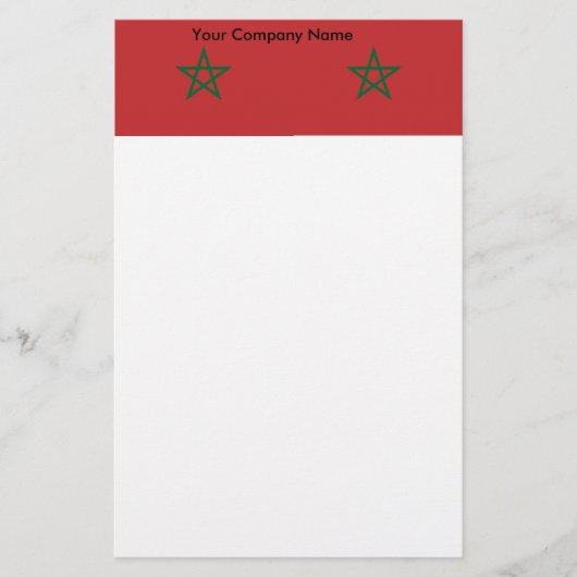 Stationery met de vlag van Marokko Briefpapier (Voorkant)