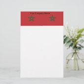 Stationery met de vlag van Marokko Briefpapier (Staand voorkant)
