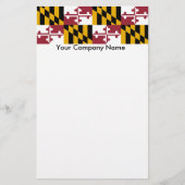 Stationery met de vlag van Maryland Briefpapier (Voorkant)