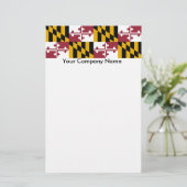 Stationery met de vlag van Maryland Briefpapier (Staand voorkant)
