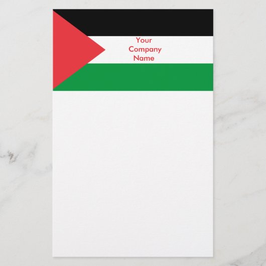 Stationery met de vlag van Palestina Briefpapier (Voorkant)