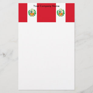 Stationery met de vlag van Peru Briefpapier