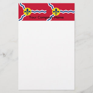 Stationery met de vlag van St. Louis, Missouri Briefpapier