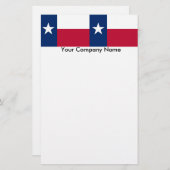 Stationery met de vlag van Texas Briefpapier (Voorkant / Achterkant)