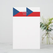 Stationery met de vlag van Tsjechië Briefpapier (Staand voorkant)
