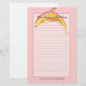 Stationery met kleurrijke dolfijn briefpapier (Voorkant / Achterkant)