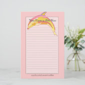 Stationery met kleurrijke dolfijn briefpapier (Staand voorkant)