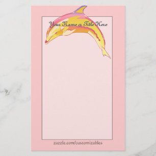 Stationery met kleurrijke dolfijn briefpapier