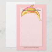 Stationery met kleurrijke dolfijn briefpapier (Voorkant / Achterkant)