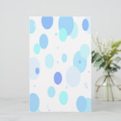 Stationery met rode blauwe bubbels briefpapier (Staand voorkant)